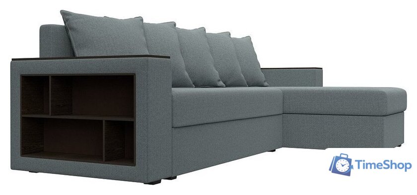 Угловой диван Лига диванов Дубай Лайт правый 121640 (рогожка амур серый) - Изображение №7 — Интернет-магазин Time-Shop