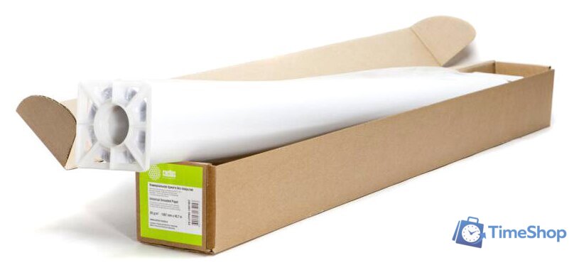 Офисная бумага CACTUS белый 1067 мм x 45.7 м [CS-LFP80-1067457] - Изображение №2 — Интернет-магазин Time-Shop