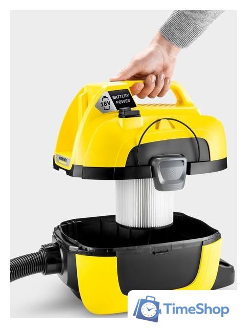 Пылесос Karcher WD 1 Compact Battery 1.198-300.0 - Изображение №4 — Интернет-магазин Time-Shop