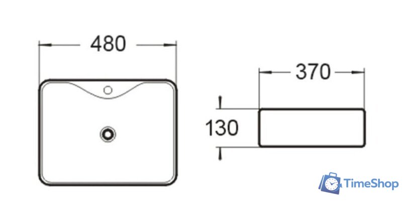 Умывальник SantiLine SL-1011MB - Изображение №2 — Интернет-магазин Time-Shop