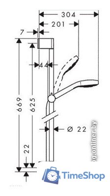 Душевой гарнитур  Hansgrohe Croma Select E [26582400] - Изображение №2 — Интернет-магазин Time-Shop