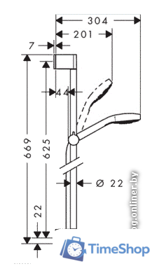 Душевой гарнитур  Hansgrohe Croma Select E [26582400] - Изображение №2 — Интернет-магазин Time-Shop