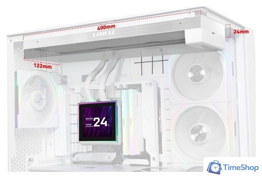 Радиатор системы жидкостного охлаждения Lian Li HydroShift II LCD-S 360N G89.GHS2LCDS36NW.R0 - Изображение №5 — Интернет-магазин Time-Shop