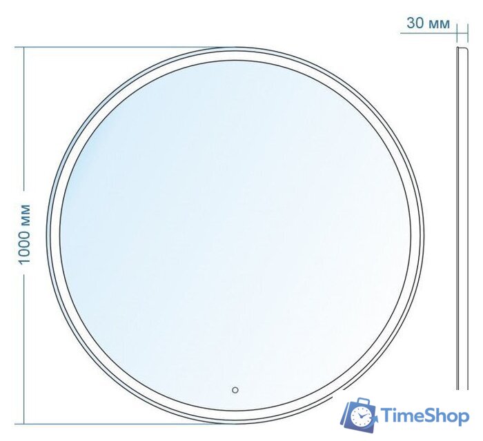 Зеркало Doratiz Миа 100 2711.931 (сенсорный выключатель, подсветка) - Изображение №6 — Интернет-магазин Time-Shop