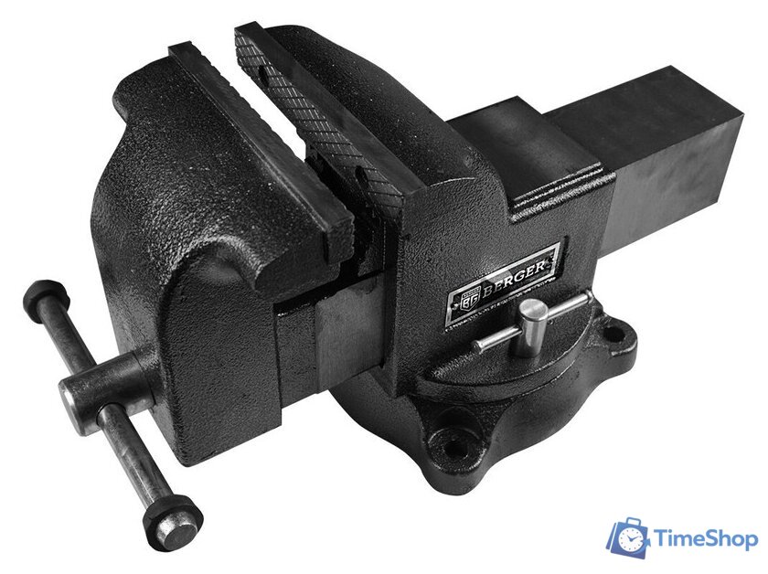 Тиски Berger Чугун. поворотные с трубным зажимом и наковальней 100мм BG1336 - Изображение №2 — Интернет-магазин Time-Shop