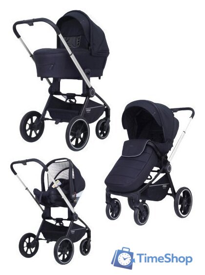 Универсальная коляска Rant MOWbaby Zoom PU (3 в 1, silver black) - Изображение №1 — Интернет-магазин Time-Shop