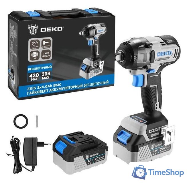 Гайковерт Deko ZKIS Set 083-1087 (с 2-мя АКБ, кейс) - Изображение №1 — Интернет-магазин Time-Shop