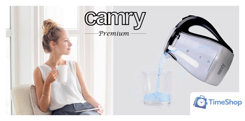Электрический чайник CAMRY CR 1251W - Изображение №12 — Интернет-магазин Time-Shop