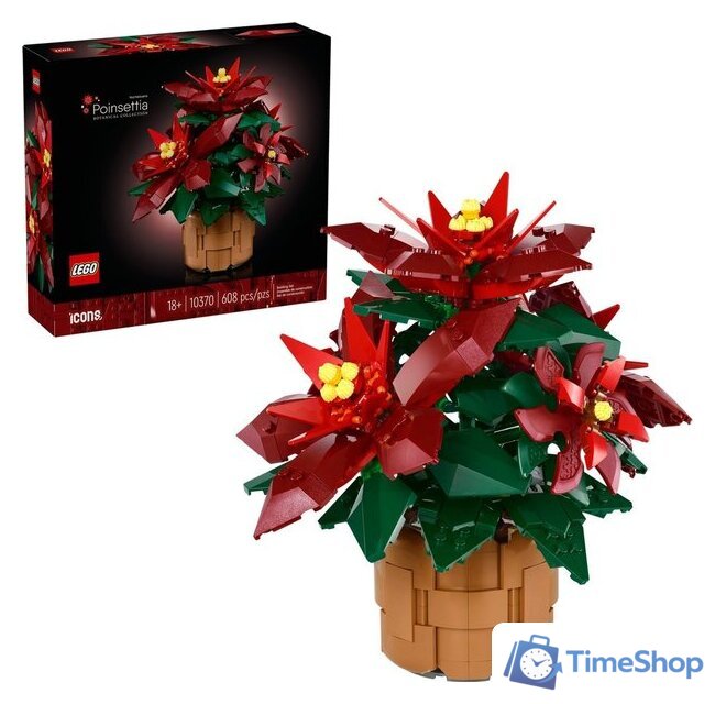 Конструктор LEGO Icons 10370 Пуансеттия - Изображение №2 — Интернет-магазин Time-Shop
