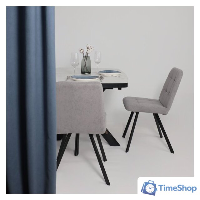 Стул Мамадома Rommy (b22 Grey Lux/черный) - Изображение №3 — Интернет-магазин Time-Shop