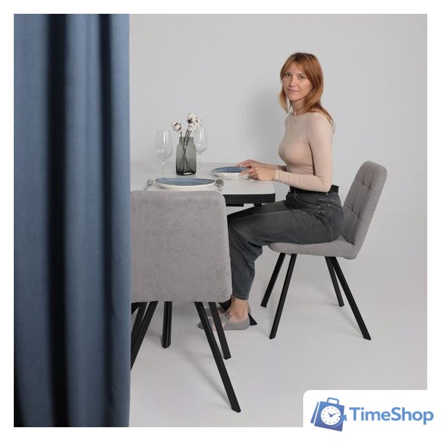 Стул Мамадома Rommy (b22 Grey Lux/черный) - Изображение №2 — Интернет-магазин Time-Shop