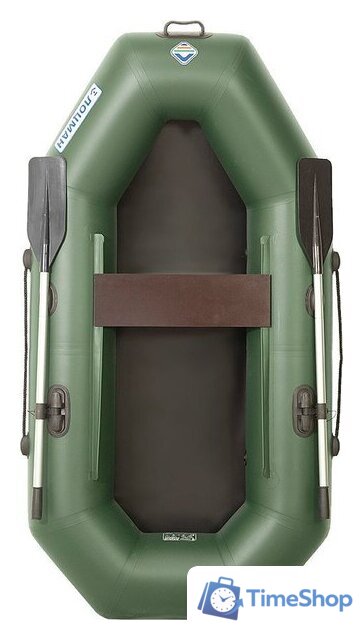 Гребная лодка Лоцман Гребная стандарт ЛС-220 (зеленый) - Изображение №2 — Интернет-магазин Time-Shop