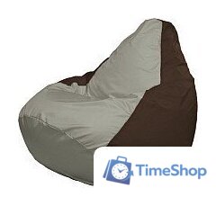 Кресло-мешок Flagman Груша Супер Мега 4XL Г5.1-340 (серый/коричневый) - Изображение №1 — Интернет-магазин Time-Shop