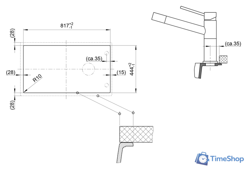 Кухонная мойка Blanco Elon XL 8 S (антрацит) 524860 - Изображение №5 — Интернет-магазин Time-Shop