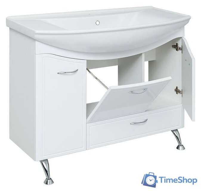  Runo Тумба с умывальником Севилья 105 с корзиной для белья + Стиль 1050 (напольная) - Изображение №2 — Интернет-магазин Time-Shop