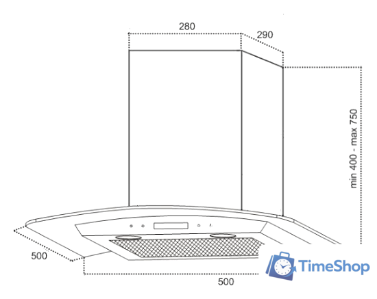 Кухонная вытяжка Germes Alt sensor 50 inox - Изображение №7 — Интернет-магазин Time-Shop