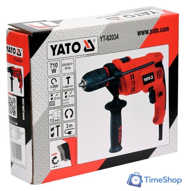 Ударная дрель Yato YT-82034 - Изображение №3 — Интернет-магазин Time-Shop