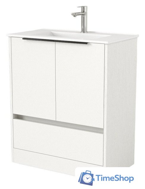  Дабер Тумба под умывальник 017 WeltWasser Deilbach 7517-70 Т17.7W.0.5Ч (белый древесный/ручка черная) - Изображение №1 — Интернет-магазин Time-Shop