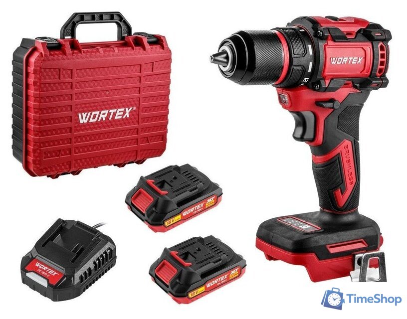 Дрель-шуруповерт Wortex BD 2025-1 DLi 1329838 (с 2-мя АКБ, кейс) - Изображение №1 — Интернет-магазин Time-Shop