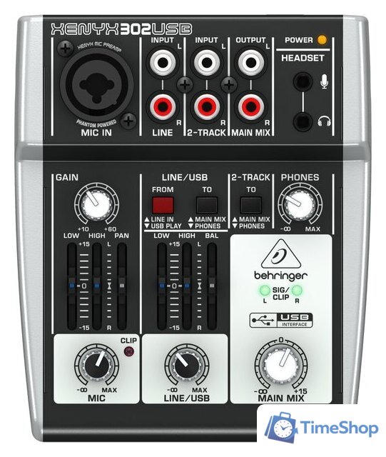 Микшерный пульт Behringer Xenyx 302USB - Изображение №1 — Интернет-магазин Time-Shop