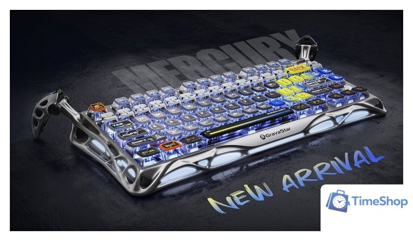 Клавиатура Gravastar Mercury K1 Pro Interstellar Silver (GravaStar x Kailh Speedy Mint) - Изображение №5 — Интернет-магазин Time-Shop