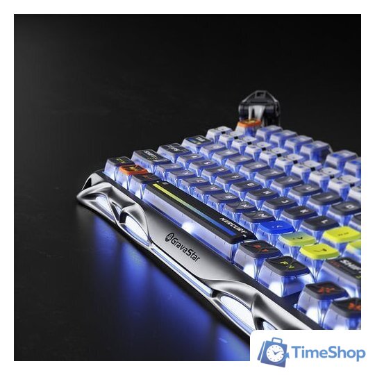 Клавиатура Gravastar Mercury K1 Pro Interstellar Silver (GravaStar x Kailh Speedy Mint) - Изображение №4 — Интернет-магазин Time-Shop