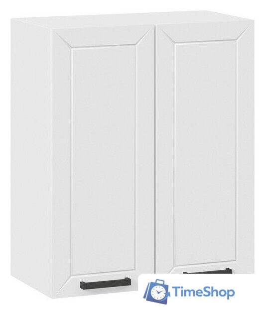 Шкаф навесной Трия Лорас 1В6 (белый/холст белый) - Изображение №1 — Интернет-магазин Time-Shop