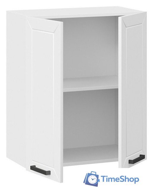 Шкаф навесной Трия Лорас 1В6 (белый/холст белый) - Изображение №2 — Интернет-магазин Time-Shop