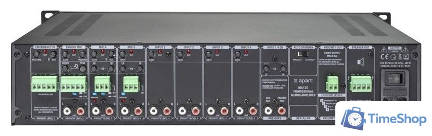 Трансляционный усилитель Apart Audio MA120 - Изображение №2 — Интернет-магазин Time-Shop