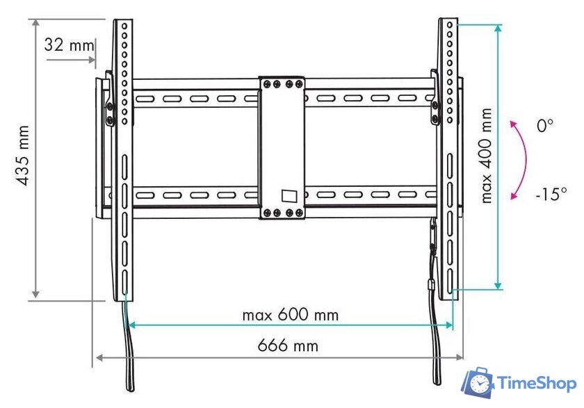 Кронштейн для телевизора VLK TRENTO-39 (черный) - Изображение №5 — Интернет-магазин Time-Shop