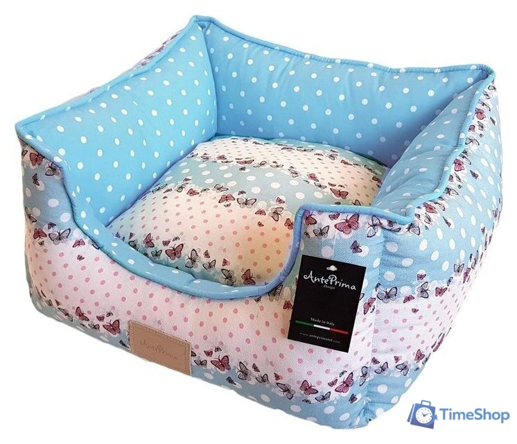 Лежак AntePrima Yolande YOLBUTTURPOIS02 (бело-голубой горошек) - Изображение №1 — Интернет-магазин Time-Shop