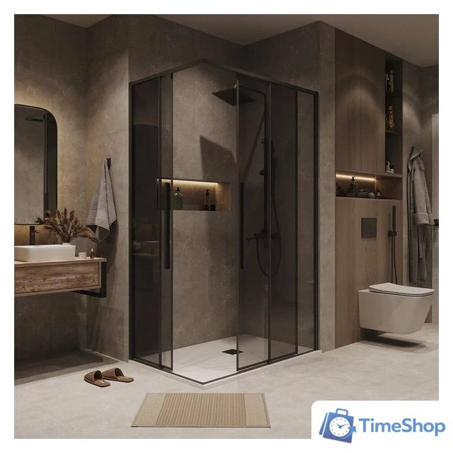 Душевой уголок Grossman Galaxy 110x90x195 300.K33.01.1190.21.10 (черный матовый/тонированное стекло) - Изображение №8 — Интернет-магазин Time-Shop