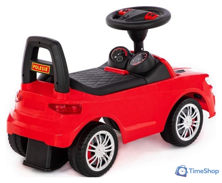 Каталка Полесье SuperCar №6 со звуковым сигналом 84590 (красный) - Изображение №4 — Интернет-магазин Time-Shop