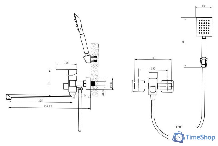 Смеситель Ekko E22803-7 - Изображение №2 — Интернет-магазин Time-Shop
