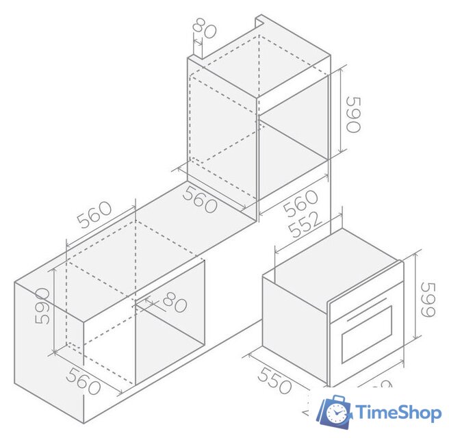 Электрический духовой шкаф Elica Virtus Multi 60 DD BL - Изображение №5 — Интернет-магазин Time-Shop