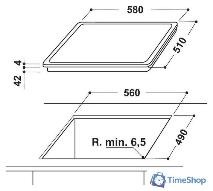 Варочная панель Indesit AAR 160 C - Изображение №2 — Интернет-магазин Time-Shop