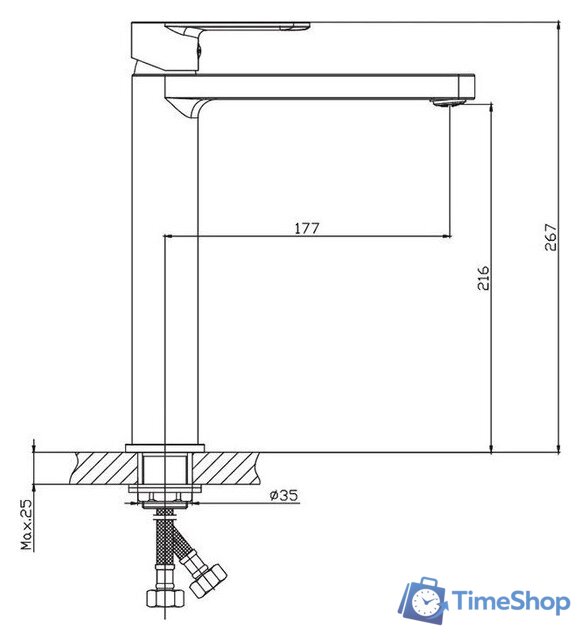 Смеситель Haiba HB11617 - Изображение №2 — Интернет-магазин Time-Shop
