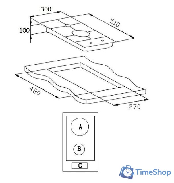 Варочная панель Weissgauff HGG 320 BGR - Изображение №2 — Интернет-магазин Time-Shop