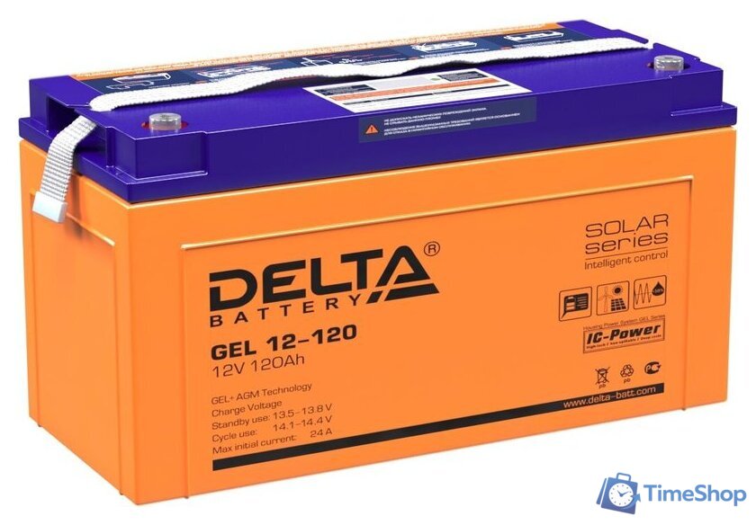 Аккумулятор для ИБП Delta GEL 12-120 (12В/120 А·ч) - Изображение №1 — Интернет-магазин Time-Shop