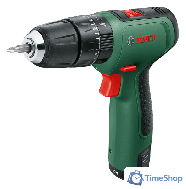Ударная дрель-шуруповерт Bosch EasyImpact 1200 06039D3104 (с 1-им АКБ, кейс) - Изображение №1 — Интернет-магазин Time-Shop