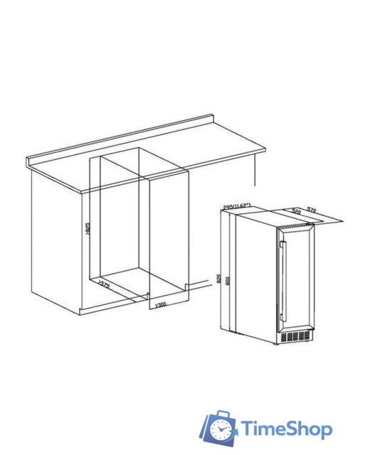 Винный шкаф MAUNFELD MBWC-56S20 - Изображение №2 — Интернет-магазин Time-Shop