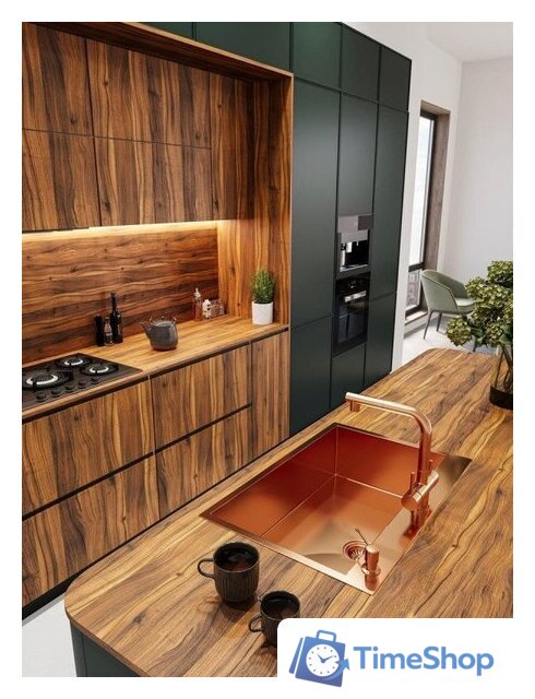 Кухонная мойка Emar EMB-125A PVD Nano Coppery - Изображение №2 — Интернет-магазин Time-Shop