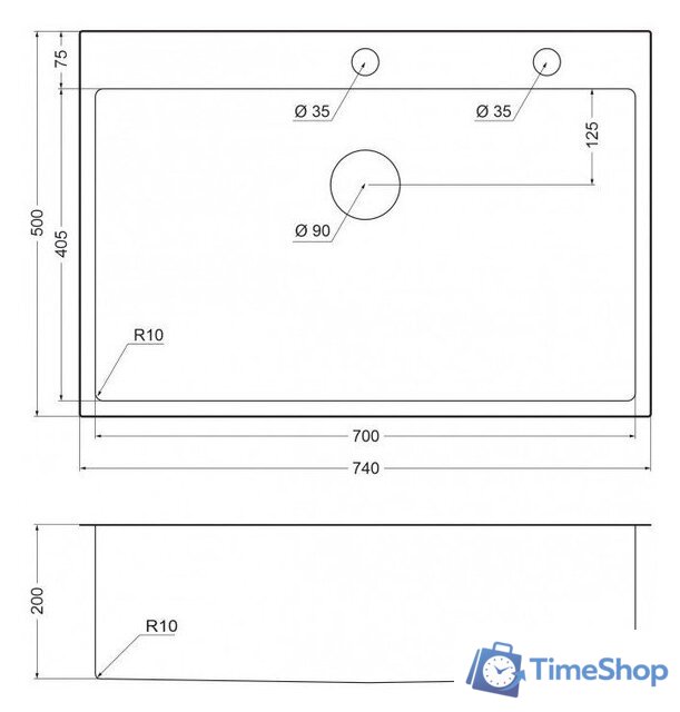Кухонная мойка Emar EMB-125A PVD Nano Coppery - Изображение №3 — Интернет-магазин Time-Shop
