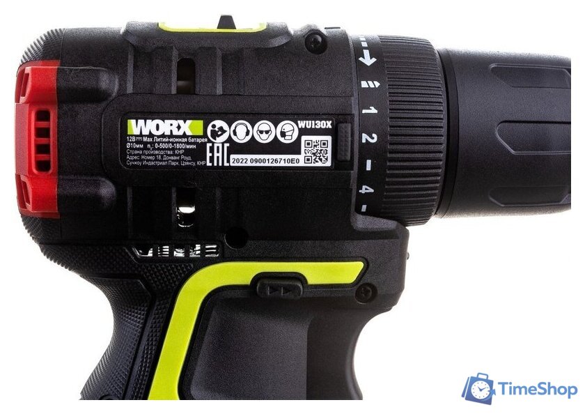 Дрель-шуруповерт Worx Professional WU130X (с 2-мя АКБ, сумка) - Изображение №6 — Интернет-магазин Time-Shop