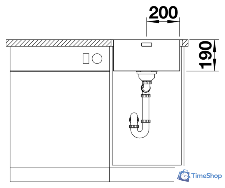 Кухонная мойка Blanco Andano 400-IF/A 525244 (с клапаном-автоматом, сатин) - Изображение №5 — Интернет-магазин Time-Shop
