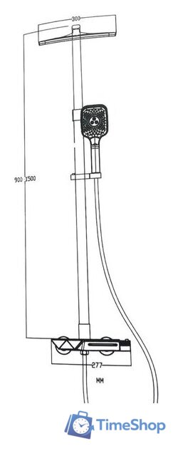 Душевая система  Kern 5094 (хром) - Изображение №2 — Интернет-магазин Time-Shop