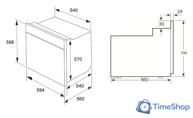 Электрический духовой шкаф MAUNFELD EOEM.589B2 - Изображение №3 — Интернет-магазин Time-Shop