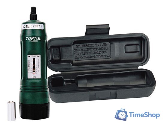 Динамометрическая отвертка с набором Toptul 1/4