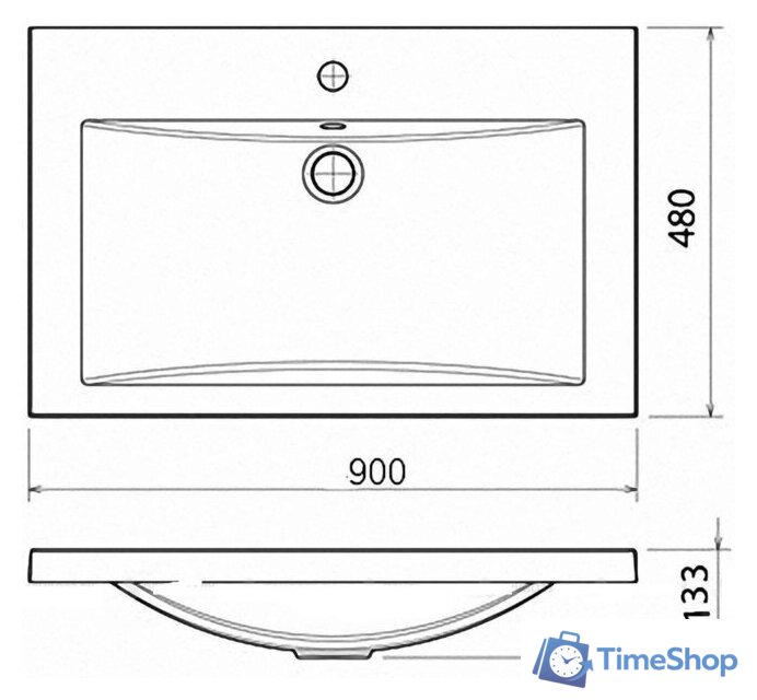 Умывальник Florentina Анита 900 - Изображение №2 — Интернет-магазин Time-Shop
