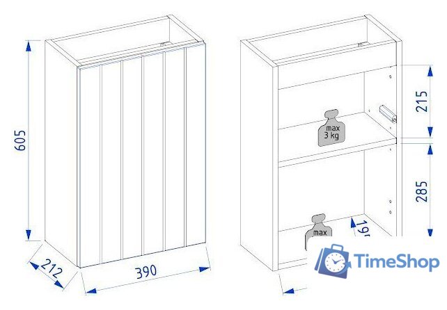  Lauter Тумба под умывальник Amelia 40 (пудрово-розовый п/мат) - Изображение №9 — Интернет-магазин Time-Shop